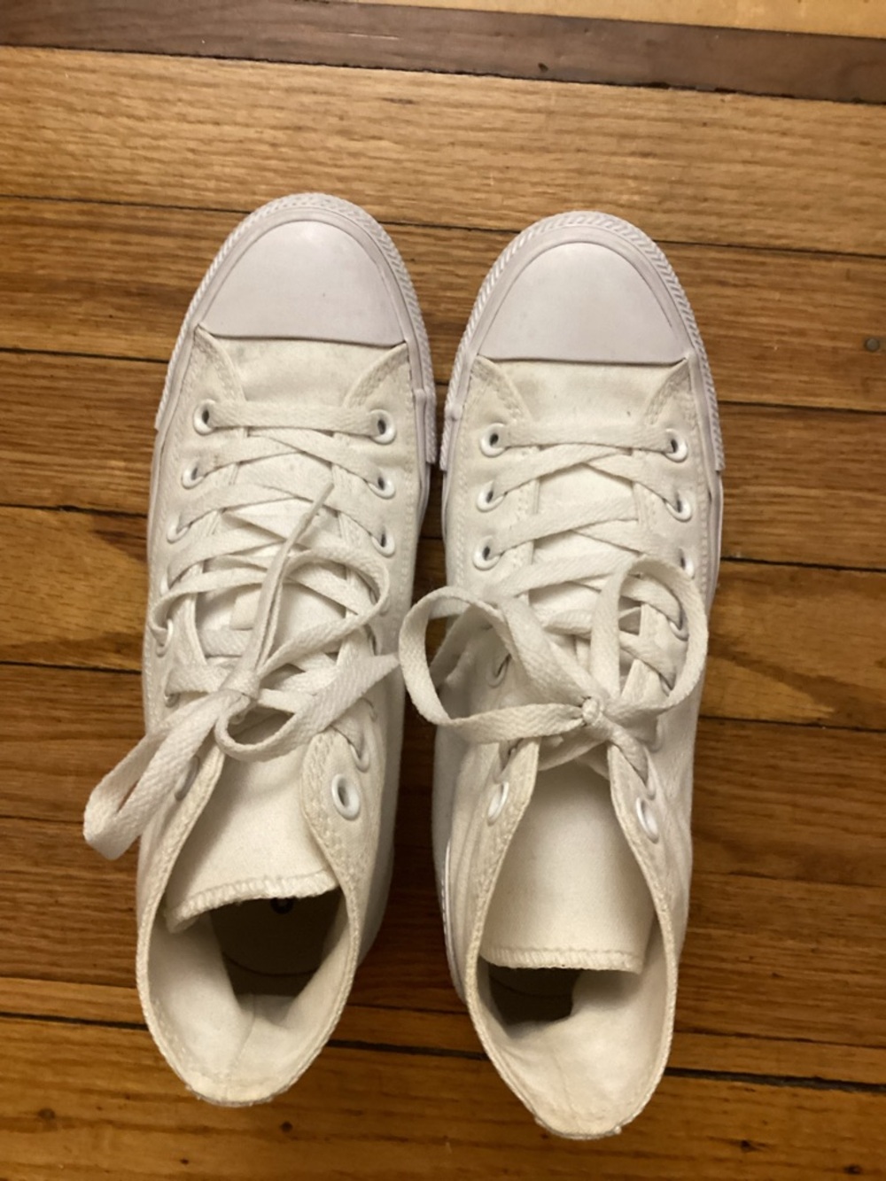 Converse High-Top Canvas Sneakers in Off-White